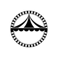 Vintage Tent Emblem, Geometric, Circular Motif vector