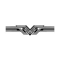 Geometric Wing Emblem, Streamlined, Minimalist vector