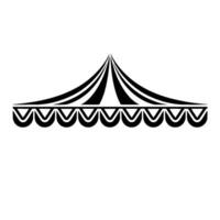 Geometric Tent Silhouette, Minimalist - Decorative vector