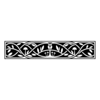 Elegant Owl Border, Art Nouveau Inspired vector
