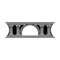 Classical Archway, Geometric, Minimalist Emblem vector