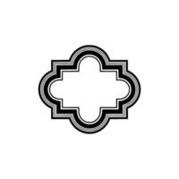 Geometric Floral Frame, Minimalist, Modern vector