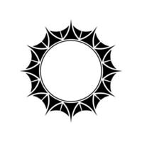Geometric Sunburst Frame, Minimalist - Abstract - Circular vector