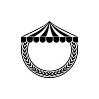 Minimalist Tent Emblem, Celebration Silhouette vector