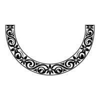 Intricate Ornamental U-Shape Border, Vintage vector