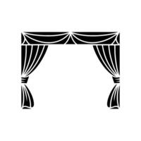 Geometric Black Curtains, Dramatic Stage Backdrop vector