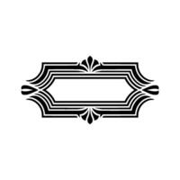 Elegant Deco Frame, Vintage Ornamentation, Minimalist - Ornament - Geometric vector