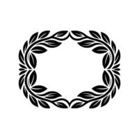 Elegant Laurel Wreath Border, Vintage, Minimalist Style vector