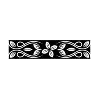 Elegant Botanical Border, Vintage Style - Floral, Blackandwhite vector