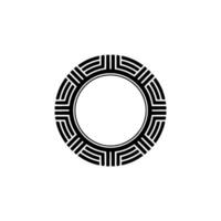 Geometric Circle Frame, Minimalist, Circular Motif - Ornament vector