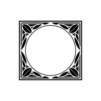 Geometric Ornament Frame, Art Nouveau Inspired vector