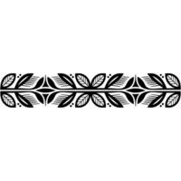 Stylized Leaf Border, Elegant Botanical - Foliage - Leaves vector