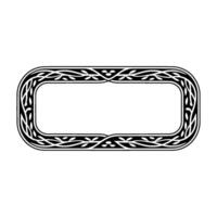 Intricate Celtic Frame, Vintage, Elegant Border - Monochrome vector