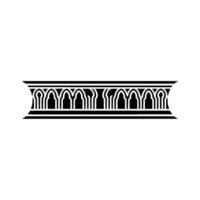 Intricate Moorish Arch Border, Geometric vector