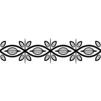 Elegant Botanical Border, Vintage Style - Divider - Decorative vector