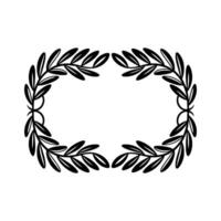 Elegant Olive Branch Wreath, Minimalist - Branches - Laurel vector