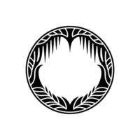Tribal Circle Emblem, Ancient Symbol, Minimalist vector