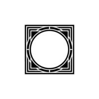 Geometric Circle Frame, Art Deco Style - Art deco - Art deco vector