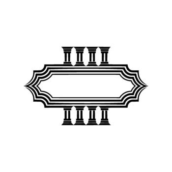 elegante deco marco con clásico columnas vector