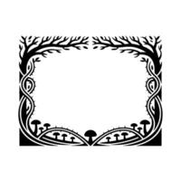Intricate Forest Frame, Art Nouveau Botanical Border - Art nouveau vector