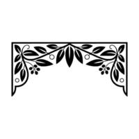 Elegant Botanical Border, Vintage Element - Bracket vector