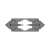 Geometric Deco Arrow, Elegant Symmetry, Minimalist vector