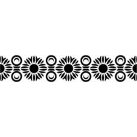 Geometric Floral Border, Minimalist, Subtle Texture - Symmetry vector