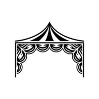 Stylized Tent Canopy, Intricate Border vector