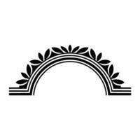 Art Deco Arch, Stylized Laurel Wreath, Minimalist vector