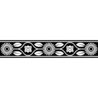Stylized Floral Border, Art Deco Inspired - Pattern vector