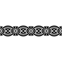 Intricate Celtic Border, Geometric Pattern, Vintage - Textile - Ornamental vector