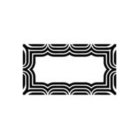 Geometric Wave Frame, Minimalist, Modern Pattern vector