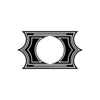 Geometric Bracket Emblem, Minimalist vector