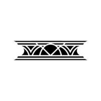 Geometric Ornament, Art Deco Border, Minimalist vector