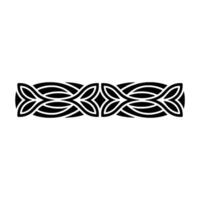 Intricate Celtic Border, Stylized Floral - Symmetrical vector