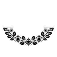 Stylized Floral Garland, Minimalist - Botanical vector