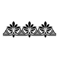 Elegant Black Ornamental Border, Vintage - Symmetrical - Ornament vector