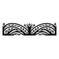 Elegant Botanical Border, Vintage Element - Floral, Header vector
