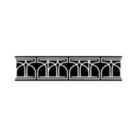 Geometric Deco Border, Elegant Pattern, Vintage - Ornamental vector