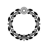 Elegant Floral Wreath, Minimalist, Vintage Aesthetic - Daisy vector