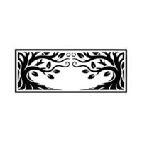 Elegant Botanical Frame, Vintage Element - Branches vector