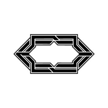 Geometric Hexagon Frame, Minimalist, Modern Abstract - Pattern vector