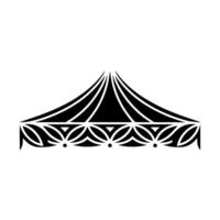 Geometric Tent Silhouette, Tribal, Minimalist Emblem vector
