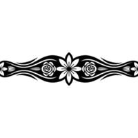 Elegant Floral Border, Vintage, Decorative Element - Ornamental, Art vector