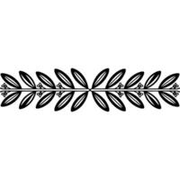 Elegant Laurel Branch Border, Vintage - Decorative vector