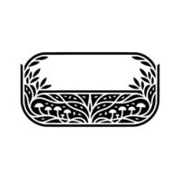 Art Nouveau Botanical Frame, Mystical Woodland vector