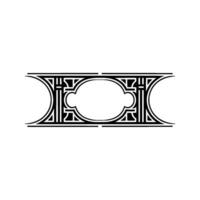 Art Deco Celestial Emblem - Geometric Symmetry vector