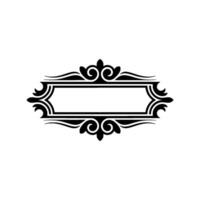 Elegant Black Ornamental Frame, Vintage Element - Decorative vector