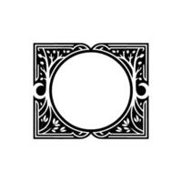 Ornate Frame, Celestial Glow Vintage Element vector