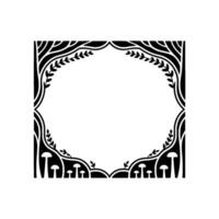 Art Nouveau Frame with Mushroom Motifs Elegant, Decorative Border vector